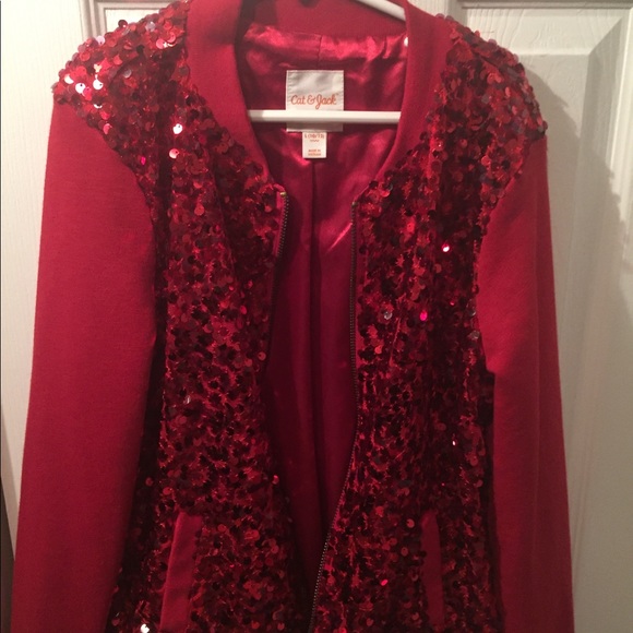 Cat & Jack red sequin jacket - Picture 1 of 3